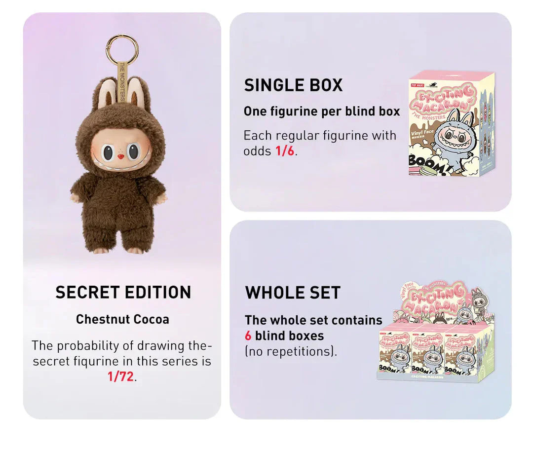 THE MONSTERS LΛBᑌBᑌ - Exciting Macaron Vinyl Face Blind Box